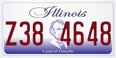 IL license plate Z384648
