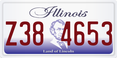 IL license plate Z384653