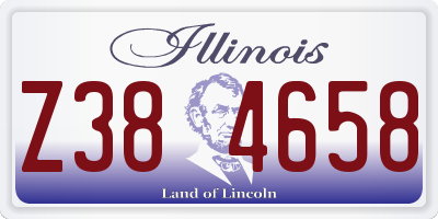 IL license plate Z384658