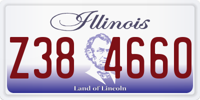 IL license plate Z384660