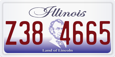 IL license plate Z384665