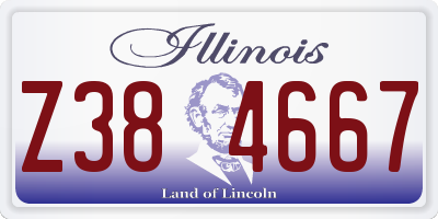 IL license plate Z384667