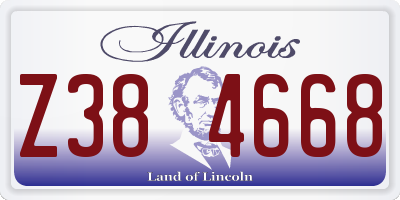IL license plate Z384668