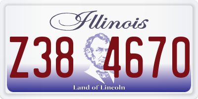 IL license plate Z384670