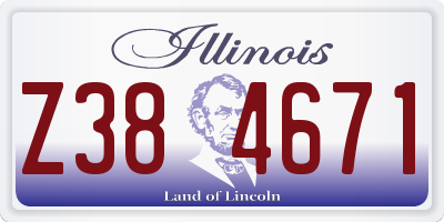 IL license plate Z384671