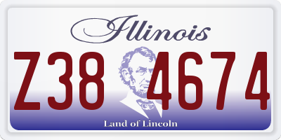 IL license plate Z384674