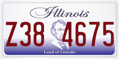 IL license plate Z384675