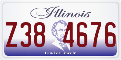 IL license plate Z384676
