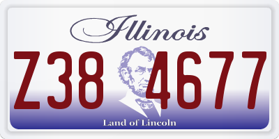 IL license plate Z384677
