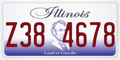 IL license plate Z384678
