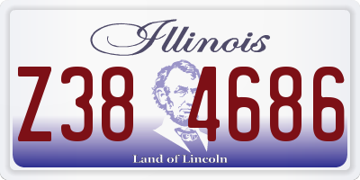 IL license plate Z384686