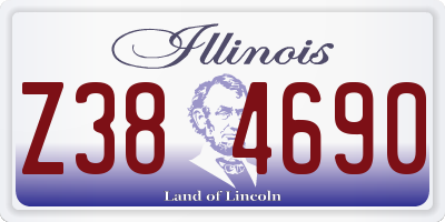 IL license plate Z384690