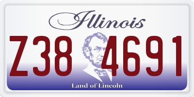 IL license plate Z384691