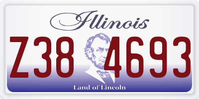 IL license plate Z384693