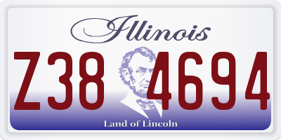 IL license plate Z384694