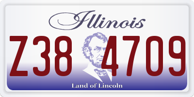 IL license plate Z384709