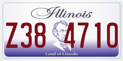 IL license plate Z384710