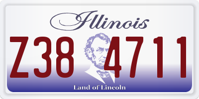 IL license plate Z384711