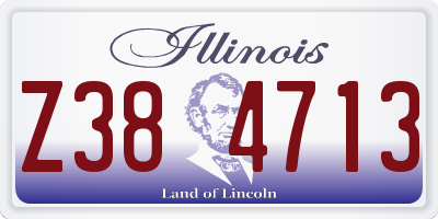 IL license plate Z384713