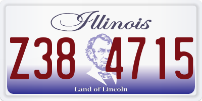 IL license plate Z384715