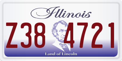 IL license plate Z384721
