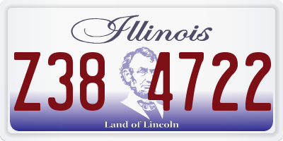 IL license plate Z384722