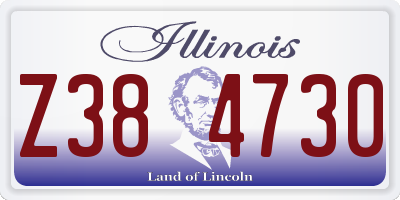 IL license plate Z384730