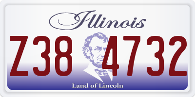 IL license plate Z384732