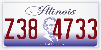 IL license plate Z384733