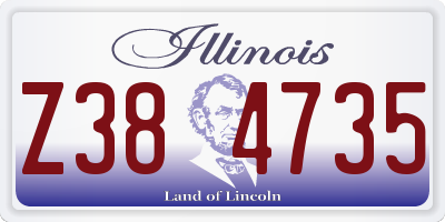 IL license plate Z384735