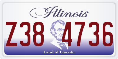 IL license plate Z384736