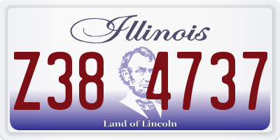 IL license plate Z384737