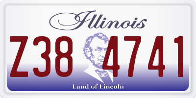 IL license plate Z384741