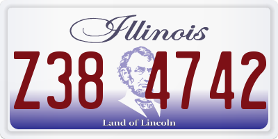 IL license plate Z384742