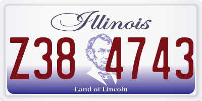 IL license plate Z384743