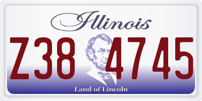 IL license plate Z384745