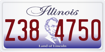 IL license plate Z384750