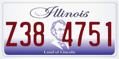 IL license plate Z384751