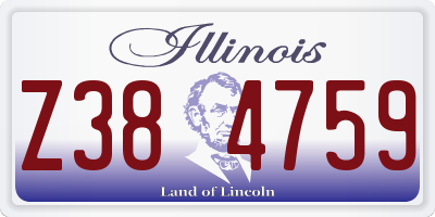 IL license plate Z384759