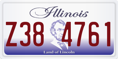 IL license plate Z384761