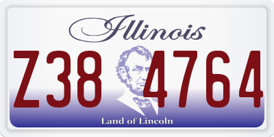 IL license plate Z384764