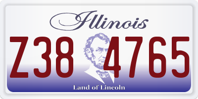 IL license plate Z384765