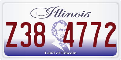 IL license plate Z384772