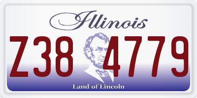 IL license plate Z384779