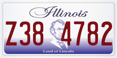IL license plate Z384782