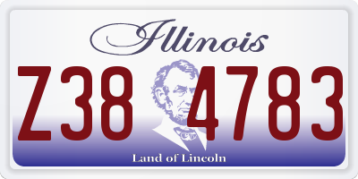 IL license plate Z384783