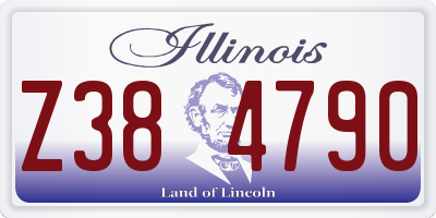 IL license plate Z384790