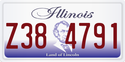 IL license plate Z384791