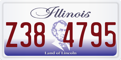 IL license plate Z384795