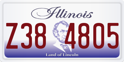 IL license plate Z384805